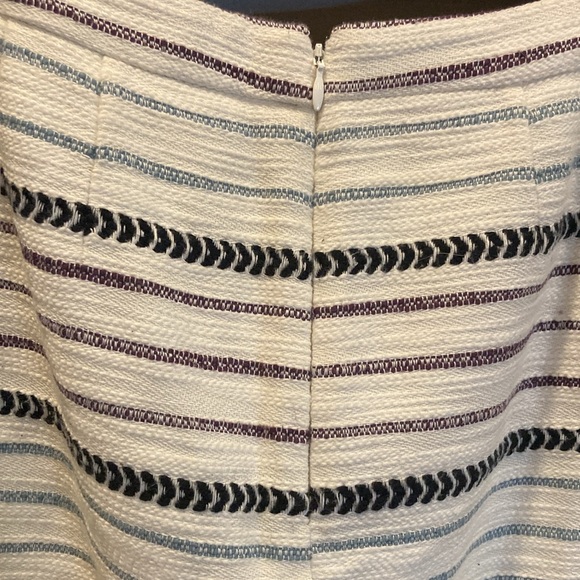 ANN TAYLOR LOFT- white , Blue, lavender Tweed like wrap skirt. - Picture 7 of 14